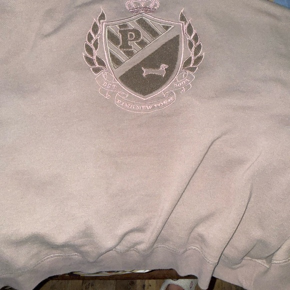 PINK Victoria's Secret Taupe Hoodie with Logo - Picture 4 of 4